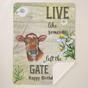 Cobertor Sherpa Estilo de Vaca Engraçado Estilo de Vaca Positivo