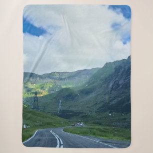Cobertor Sherpa Estrada Transfagarasan – Impressão da Montanha dos