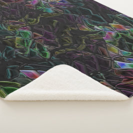 Cobertor Sherpa Estranho colorido chamativo ofuscado na segurança