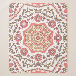 Cobertor Sherpa Estrela Floral Mosaica: Padrão Invisível