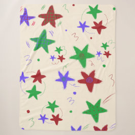 Cobertor Sherpa Estrelas Coloridas e Fofas