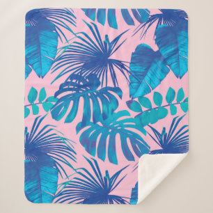 Cobertor Sherpa Estrelas de listras de papel digital tropical