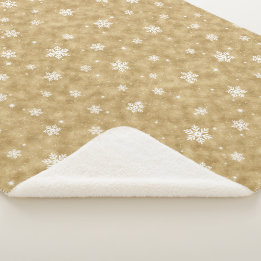 Cobertor Sherpa Estrelas Douradas de Lâmpadas de Neve Sherpa Blank