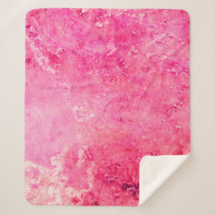 Cobertor Sherpa Estruturas rosa feitas manualmente em uma pintura
