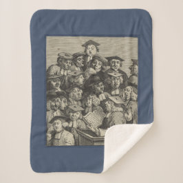 Cobertor Sherpa Estudiosos em uma aula (por William Hogarth)