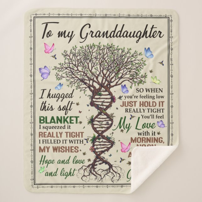 Cobertor Sherpa Eu abracei este macio (Frente)