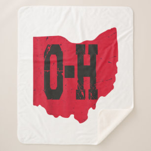 Cobertor Sherpa Eu Amo O Meu Script Home De Ohio, Ohio Buckeye Sta