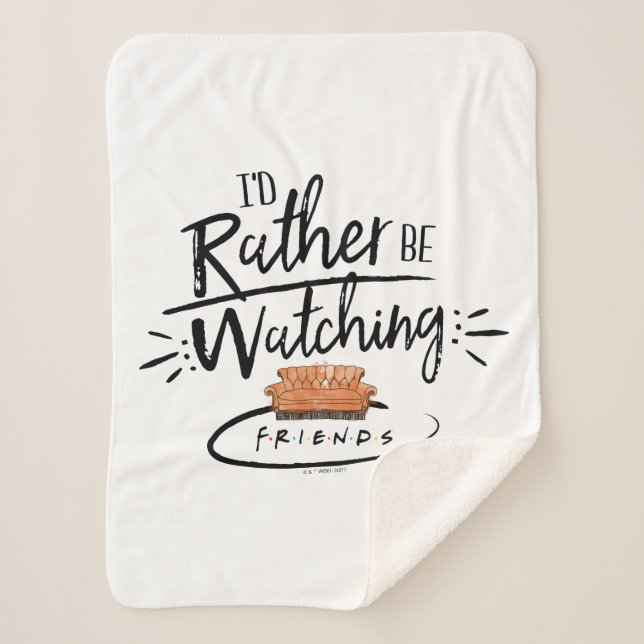 Cobertor Sherpa Eu Preferencialmente assistindo AMIGOS™ (Frente)
