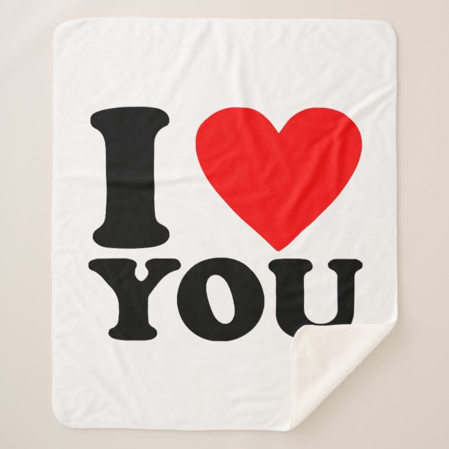 Cobertor Sherpa Eu Te Amo (Frente)