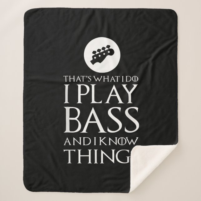 Cobertor Sherpa Eu Toco Violão Bass Engraçado (Frente)