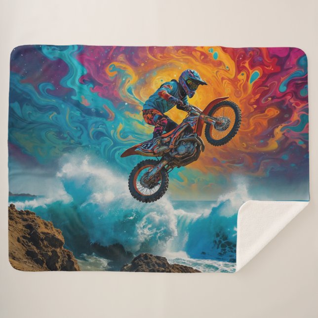 Cobertor Sherpa Evento de Motocross Costeiro (Frente (Horizontal))