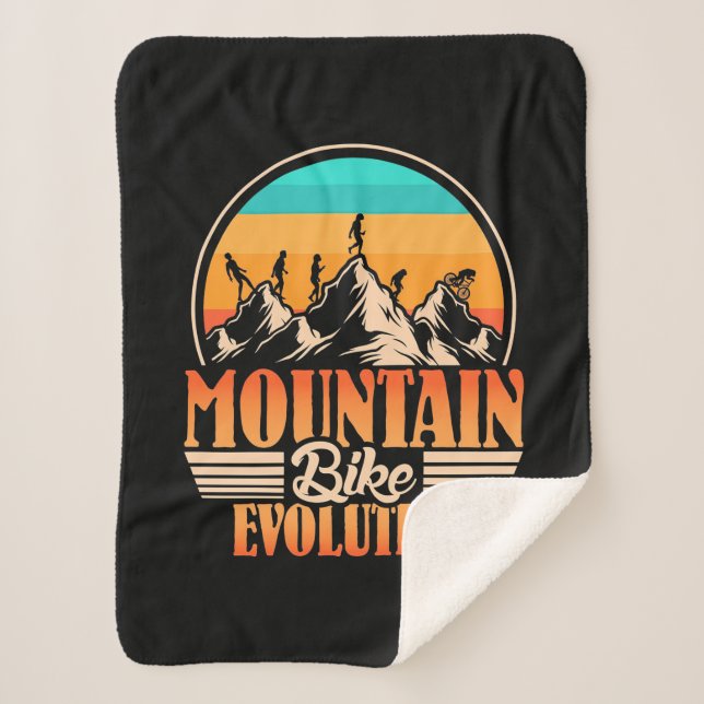 Cobertor Sherpa Evolução das bicicletas de montanha (Frente)