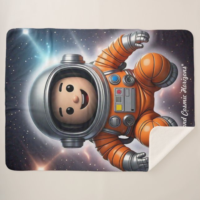 Cobertor Sherpa "Exploração Espacial" (Frente (Horizontal))