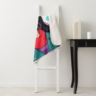 Cobertor Sherpa Extra Large Cozy Sherpa Blanket – Autumn Girl Art 