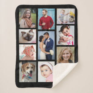 Cobertor Sherpa Faça Dez Fotos Da Família, Nome Da Família, Pre