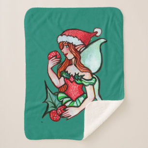 Cobertor Sherpa Fada de Natal