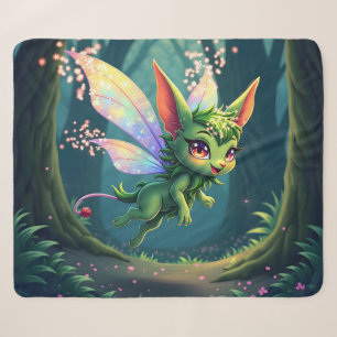 Cobertor Sherpa Fada Encantada – Sprite da Floresta Mágica 