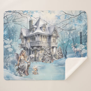 Cobertor Sherpa Fada Mágica e Caprichosa de Natal