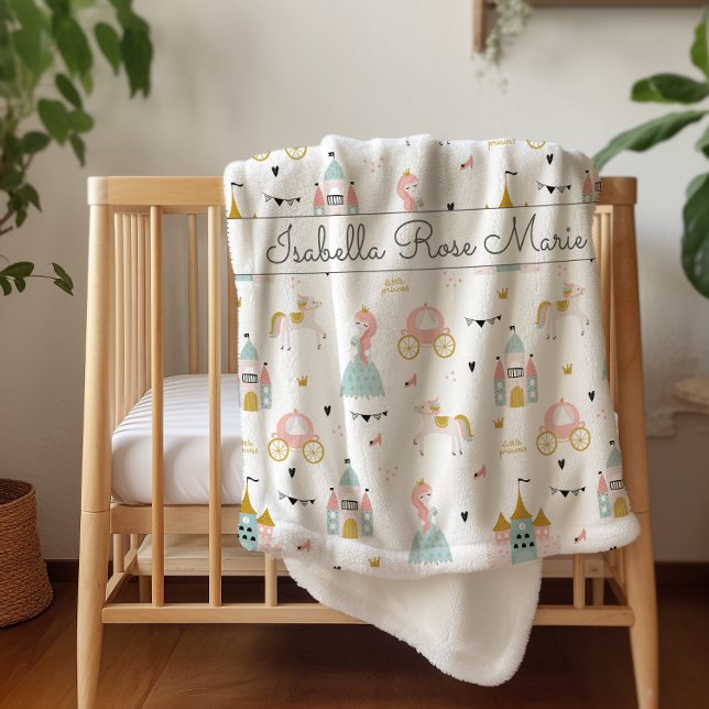 Cobertor Sherpa Fairytale Princess Pattern Sherpa Blanket (Criador carregado)