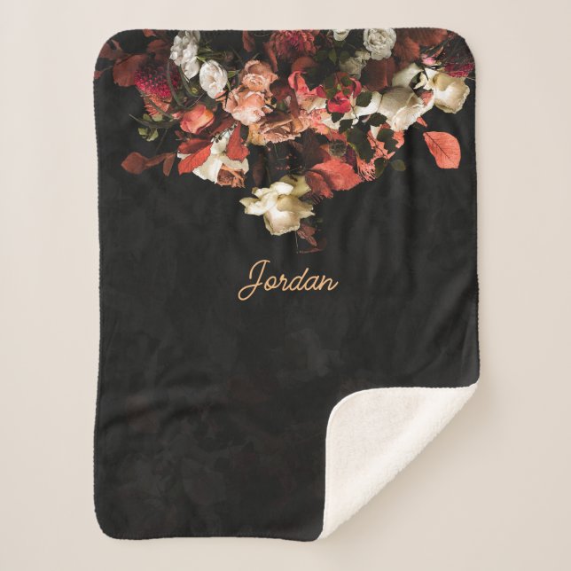 Cobertor Sherpa Fall Floral Fantasy (Frente)