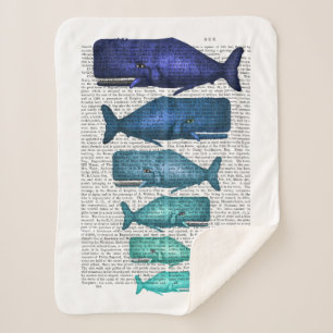 Cobertor Sherpa Família Baleia Azul