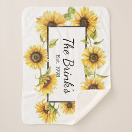 Cobertor Sherpa Família Sunflower Sherpa Blanket Personalizável