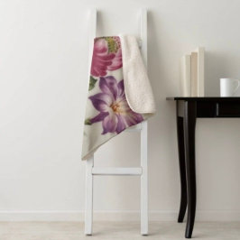 Cobertor Sherpa Fantasia Floral