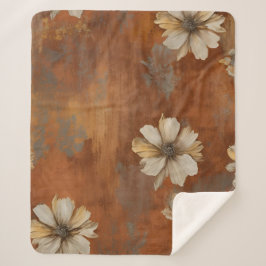 Cobertor Sherpa Farmácia de Cinzas de Porco Laranja Queimada Flora