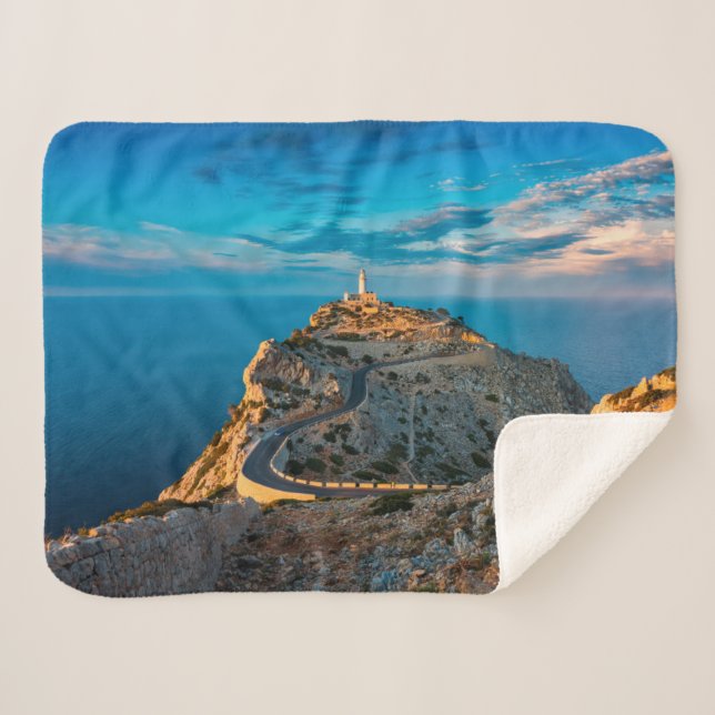 Cobertor Sherpa Faróis | Ilhas Baleares, Espanha (Frente (Horizontal))