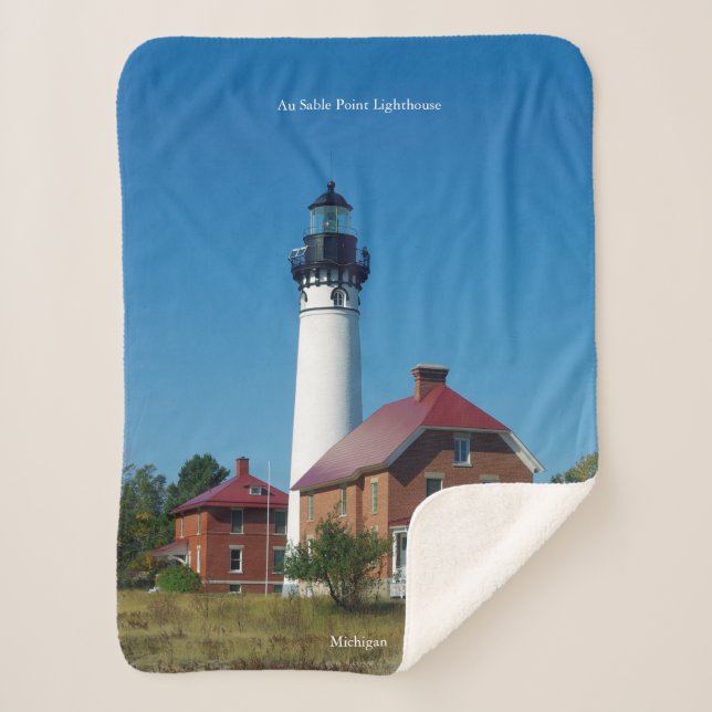 Cobertor Sherpa Farol de Au Sable Point (Frente)
