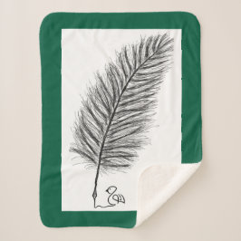 Cobertor Sherpa Feather Quill a voz dos pensamentos e emoções