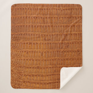 Cobertor Sherpa Fechamento da textura do couro de réptil crocodilo