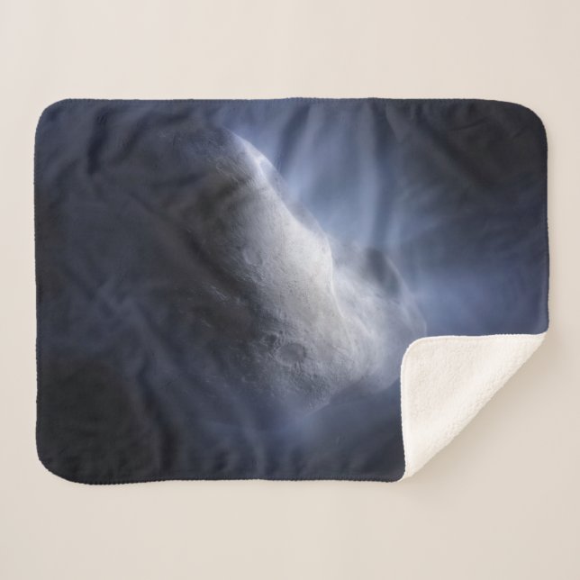 Cobertor Sherpa Feche Ilustrativamente O Tempel De Cometa. (Frente (Horizontal))