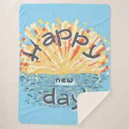 Cobertor Sherpa Feliz Dia Novo!