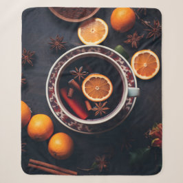 Cobertor Sherpa Feliz & Mulled | Cozy Holiday Drink