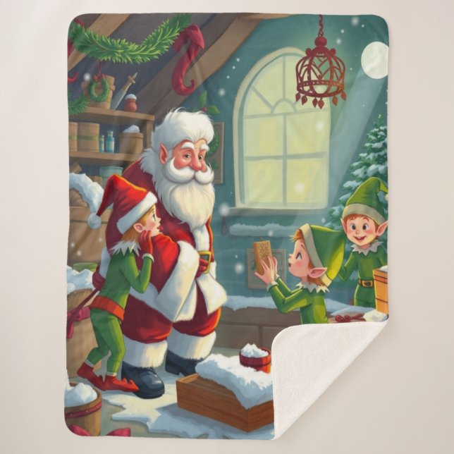 Cobertor Sherpa Feliz Natal  (Frente)