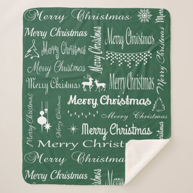 Cobertor Sherpa Feliz Natal (Frente)