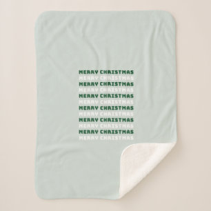 Cobertor Sherpa Feliz Natal, Arte de Natal Verde, Férias