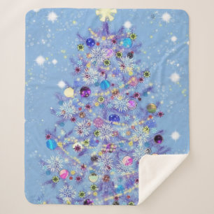 Cobertor Sherpa Feliz Natal - Árvore de Natal