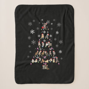 Cobertor Sherpa Feliz Natal Árvore de Natal de Gato Gato