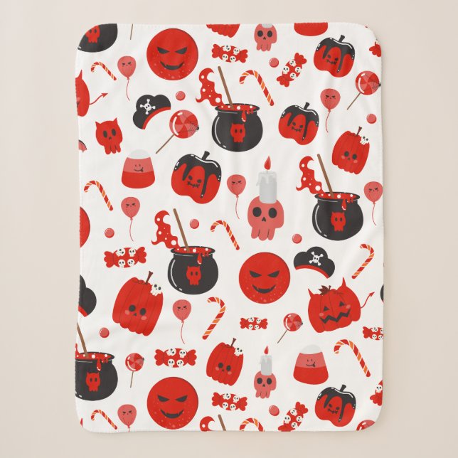 Cobertor Sherpa Feliz Truque Ou Tratamento De Halloween (Frente)
