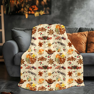 Cobertor Sherpa Feriado Cozy Blanket - Canela Laranja