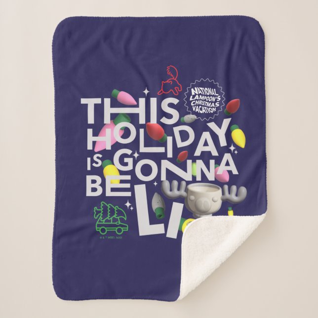 Cobertor Sherpa Férias de Natal | Este Feriado Estará Fora (Frente)