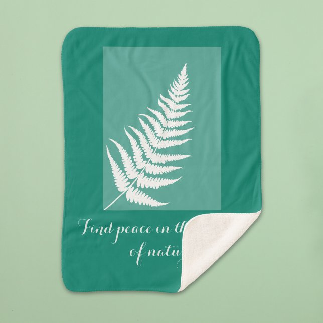 Cobertor Sherpa Fern Motivation Boho green (Criador carregado)