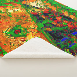 Cobertor Sherpa Festa de máscara ou carnaval de tintas, laranja e 