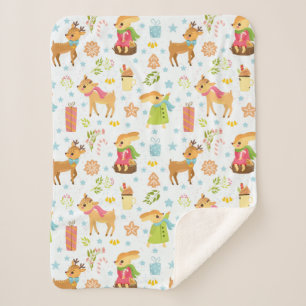 Cobertor Sherpa Festa de Natal