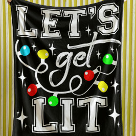 Cobertor Sherpa Festa de Natal Engraçado - Luz de Natal