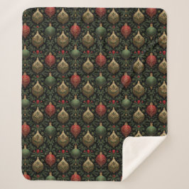 Cobertor Sherpa Festive Damask