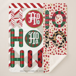 Cobertor Sherpa Festivo "HO HO HO HO" Fleece de Natal e Vazio Sher