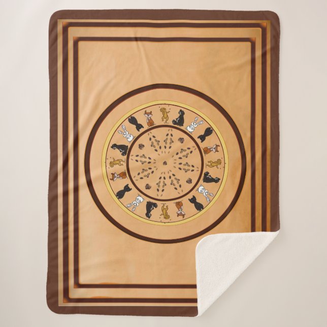 Cobertor Sherpa figdewdrop nutty bullseye Sherpa Blanket  (Frente)